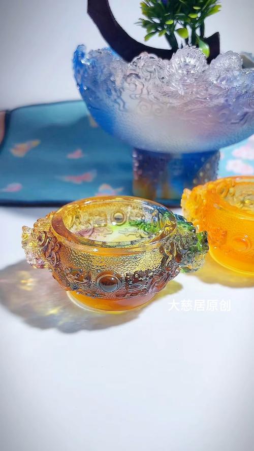 招财聚宝盆轻奢风水装饰品古法琉璃工艺品摆件玄关客厅新居乔迁礼